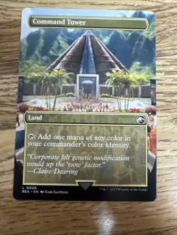 Command Tower NM Borderless Double Sided MTG Jurassic Park World Unplayed Magic - Image 2