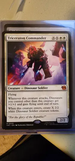 Triceraton Commander TMNT Universes Beyond MTG Non-Foil Mythic Rare M0025 Dinosa - Image 1