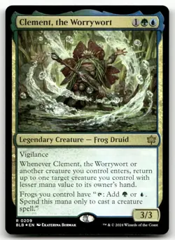 Clement, the Worrywort #209 (Foil) (NM) Bloomburrow BLB Magic MTG - Image 1