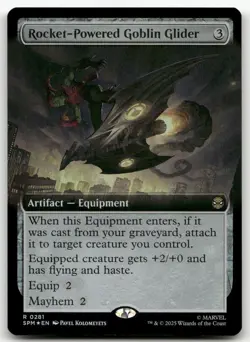 Rocket-Powered Goblin Glider (Extended Art) #281 (Foil) NM Spider-Man Magic MTG - Image 1