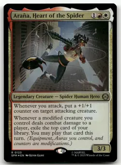 Arana, Heart of the Spider #123 (Foil) (NM) Spider-Man SPM Magic MTG - Image 1