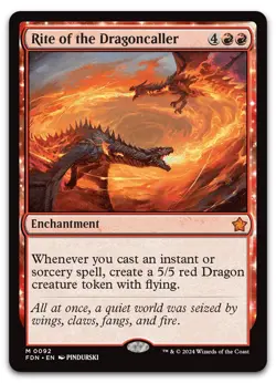 Rite of the Dragoncaller #92 (NM) Foundations FDN Magic MTG - Image 1