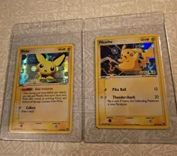 Pikachu 60/106 EX Emerald And Pichu 59/106 Reverse Holo Rare Pokemon TCG 151 - Image 1
