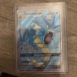2017 POKEMON SUN & MOON CRIMSON INVASIONFULL ART/GYARADOS GX #101 - Image 1