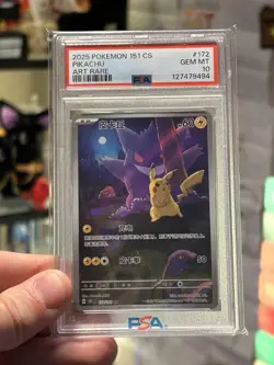 Pokemon Pikachu 151 CS Art Rare #172 PSA 10 Chinese - Image 1
