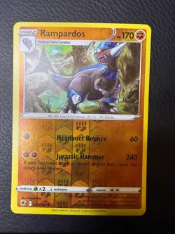 NM/M Reverse Holo Astral Radiance Rampardos 077/189 Holo Rare Pokemon - Image 1