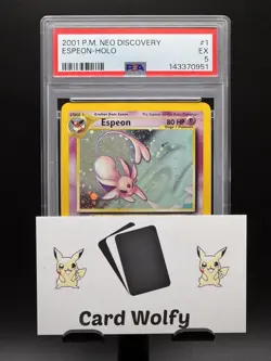 PSA 5 Espeon 1/75 Neo Discovery Holo Foil Pokemon 2001 WOTC - Image 5