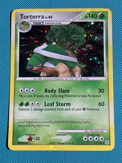 Pokemon Card - Torterra Diamond and Pearl 17/130 Holo Rare - Image 1