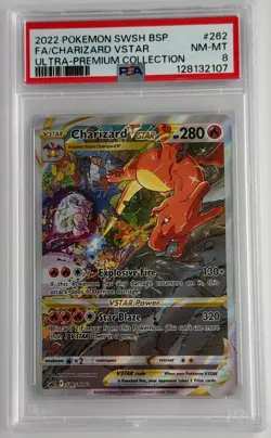 Charizard Vstar #262 PSA 8 - 2022 Pokemon SWSH Black Star Promo - UPC Promo - Image 1