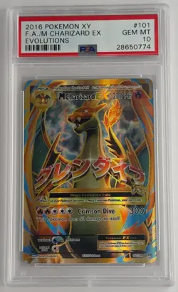 Charizard EX 2016 Pokemon XY Evolutions #101 FA M PSA 10 GEM MINT - Image 1