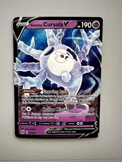 Galarian Cursola V 021/073 Holo V Rare Champion's Path Pokemon Near Mint - Image 1