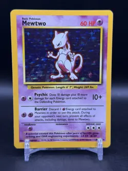 Mewtwo Holo Rare 10/102 1999 Pokemon Base Set English WOTC NM - Image 1
