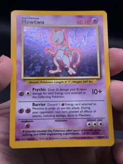 Mewtwo Holo Rare 10/102 1999 Pokemon Base Set English WOTC NM - Image 3