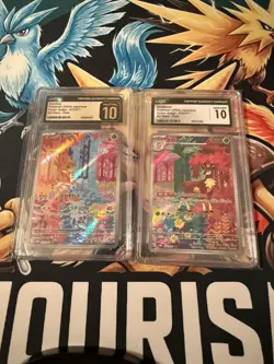 Deerling 073/071 CGC Pristine 10 & Sawsbuck 074/071 CGC 10 Pokemon Slab Lot - Image 1