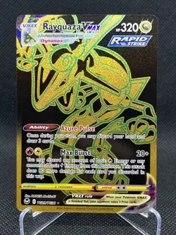Pokemon Rayquaza VMAX Secret Rare Full Art Rapid Strike Holo TG29/TG30 (NM) - Image 1