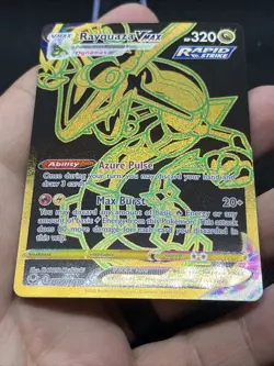 Pokemon Rayquaza VMAX Secret Rare Full Art Rapid Strike Holo TG29/TG30 (NM) - Image 2