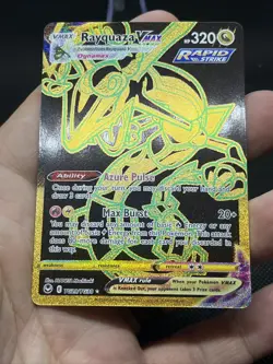 Pokemon Rayquaza VMAX Secret Rare Full Art Rapid Strike Holo TG29/TG30 (NM) - Image 4