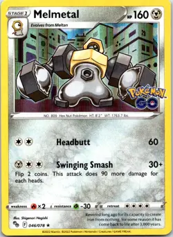 Melmetal Holo Rare Pokemon GO 046/078 NM - Image 1
