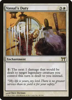 Vassal's Duty 1x FOIL CHK MTG Champions Kamigawa Rare MINT white - Image 1