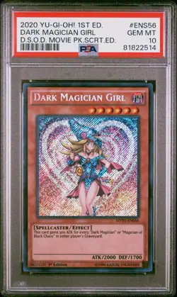 PSA 10 Dark Magician Girl 1st Ed. Secret Rare MVP1-ENS56 Dark Side of Dimensions - Image 1