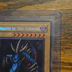 Konami Dragon de Tres Cuernos 1st Edition Holo LDD-S000 Yu-Gi-Oh! Spanish - Image 3