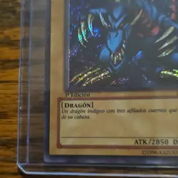 Konami Dragon de Tres Cuernos 1st Edition Holo LDD-S000 Yu-Gi-Oh! Spanish - Image 5