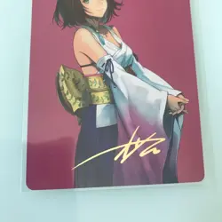 Mtg Ff Art Card Hope Of Spira Yuna Signed Foil Stamping - Image 2