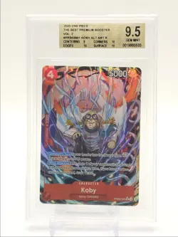 KOBY 2025 ONE PIECE PREMIUM BOOSTER 2 ALT ART RARE #PRB02-001 BGS 9.5 Q4444 - Image 1