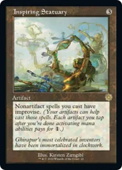 Inspiring Statuary -Foil Light Play MTG The Brothers' War: Retro Frame Artifacts - Image 1
