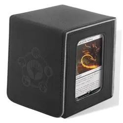 Card Deck Box For MTG Commander Deck, Fits 100+ Cards, Magnetic Black&Grey - Image 1