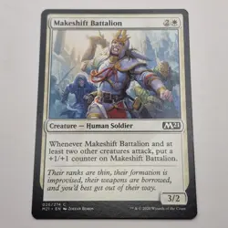 MTG: Makeshift Battalion 026/274 - M21 Core Set 2021 White Common - Image 1
