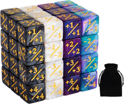 48 Pieces MTG Dice Counters Life Tokens plus 1 Magic Counter Dice Set for MTG, T - Image 1