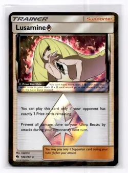 Lusamine Prism Star SM - Lost Thunder - Pokemon NM 182/214 - Image 1