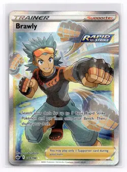 Brawly (Full Art) SWSH06: Chilling Reign - Pokemon NM 188/198 - Image 1