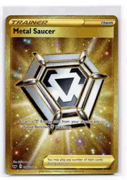 Metal Saucer (Secret) SWSH01: Sword & Shield Base Set - Pokemon NM 214/202 - Image 1