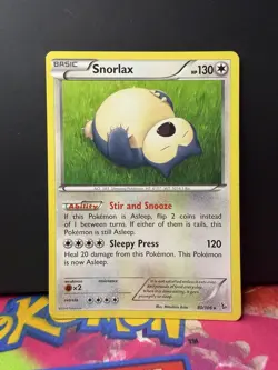 Snorlax 80/106 - XY: Flash Fire Rare Non-Holo 2014 Pokemon TCG - LP/MP - Image 1