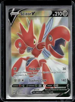 2020 Pokemon SWSH Darkness Ablaze Scizor V #183/189 - Image 1