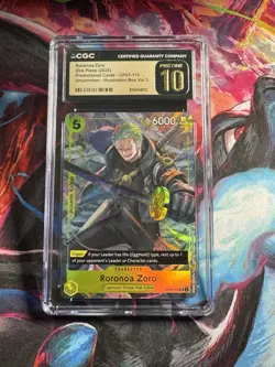 2025 ONE PIECE RORONOA ZORO ILLUSTRATION BOX PROMO OP07-113 CGC 10 PRISTINE - Image 1