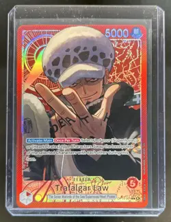 2026 One Piece Azure Sea's Seven Trafalgar Law Leader #OP14-001 - Image 1