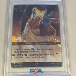 2023 Disney Lorcana PSA 9 Hades King Of Olympus Enchanted EN 1 AUTO Juan Diego - Image 3