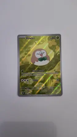 Pokemon TCG Rowlet 090/088 Perfect Order Illustration Rare Holo - Image 1