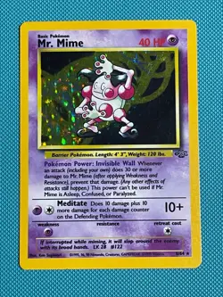 Pokemon TCG Mr. Mime Jungle Holo Rare Card 6/64 MP - Image 1