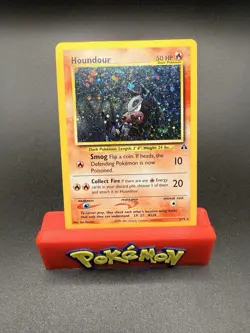 Houndour Neo Discovery SWIRL Pokemon Card 5/75 NM/LP 🔥-f - Image 1