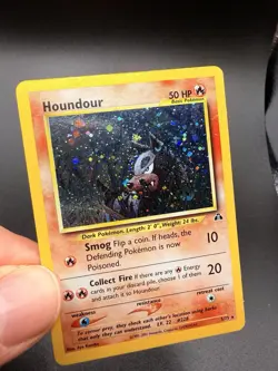 Houndour Neo Discovery SWIRL Pokemon Card 5/75 NM/LP 🔥-f - Image 2