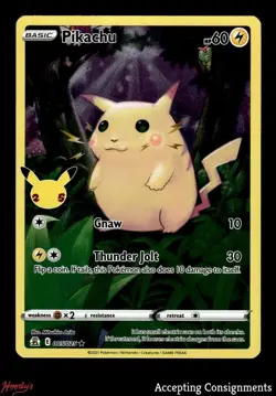 2021 Pokemon Celebrations Card #005 Pikachu HOLO RARE - Image 1