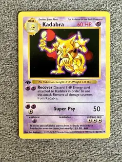 Pokemon Card - Kadabra 1st Edition Base Set Shadowless 32/102🔥 - Image 1