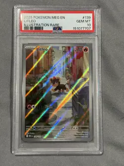 Pokemon TCG Litleo IR 139/132 Illustration Rare Pokemon Card PSA 10 - Image 1