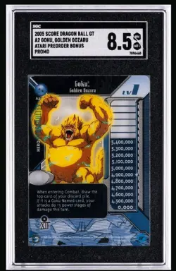 Dragon Ball Goku Golden Oozaru Atari Promo Card SGC Ultra Rare Graded 8.5 Crack* - Image 1
