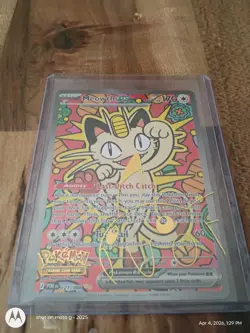 Pokemon Meowth EX Full Art Holo Rare POR 121/088 Card English 2026 superclean - Image 1