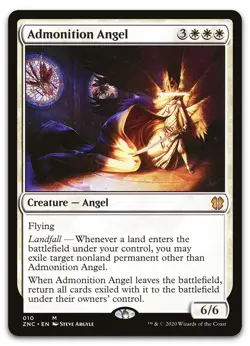 Admonition Angel #10 (NM) Zendikar Rising ZNC Magic MTG - Image 1